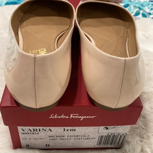 Ferragamo Varina Ballet Flat in Macaron Patent Calf - Picture 8 of 8